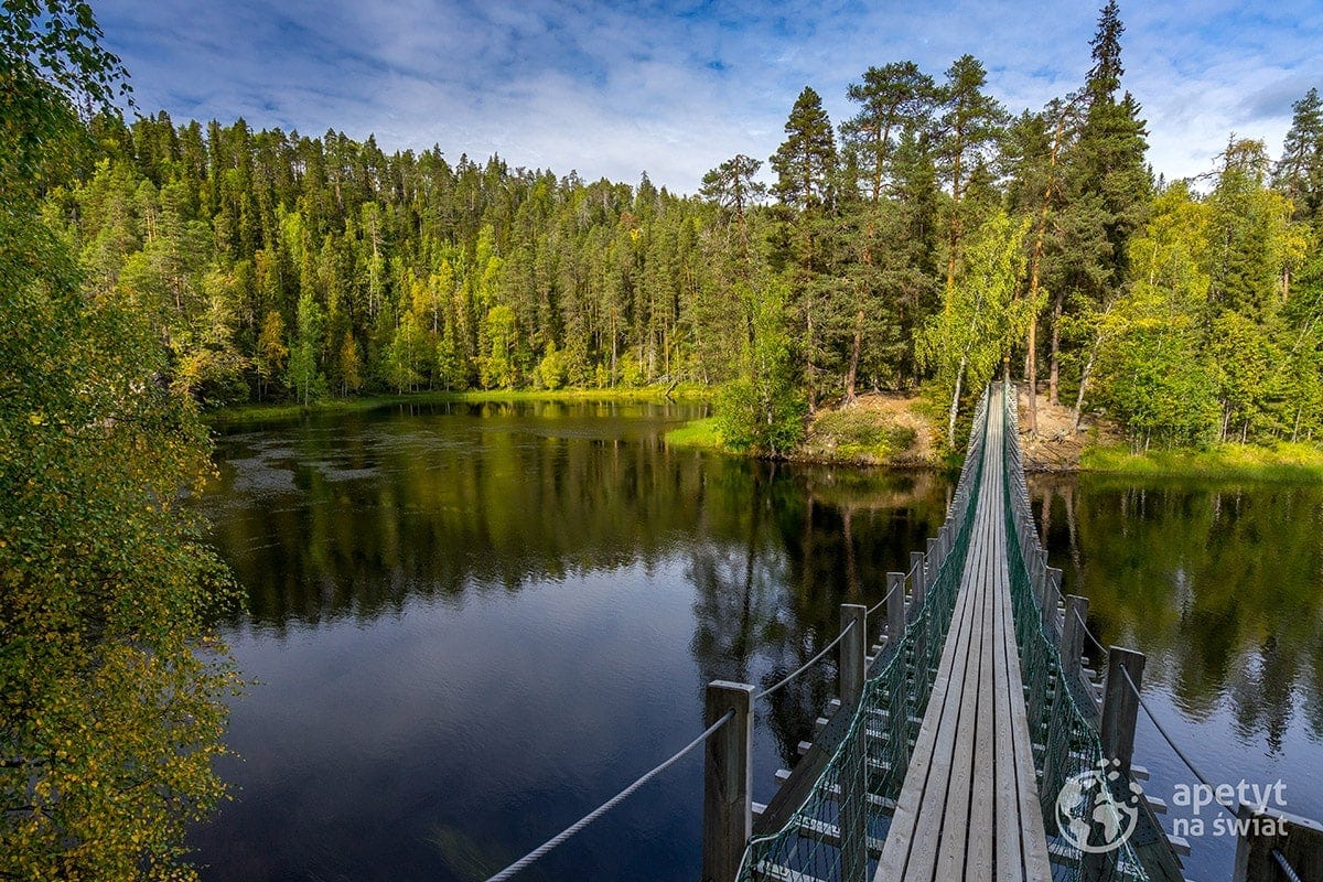 Szlak Karhunkierros, Oulanka, wiszący most