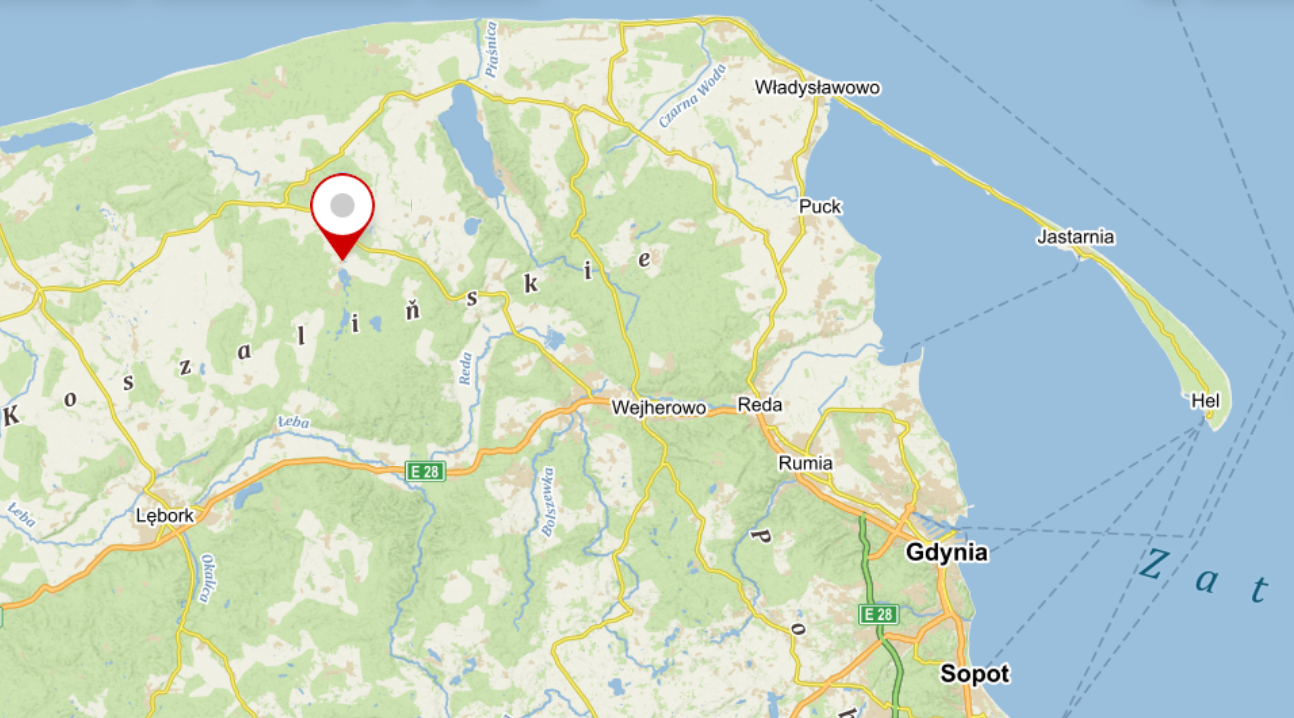 Mapa - lokalizacja. Biwak bushcraftowy w Salinku